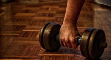 Use dumbbells or a weight bench for training