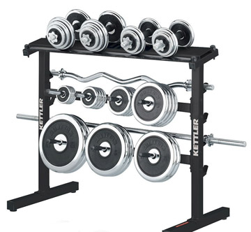 Kettler dumbbell and disc stand